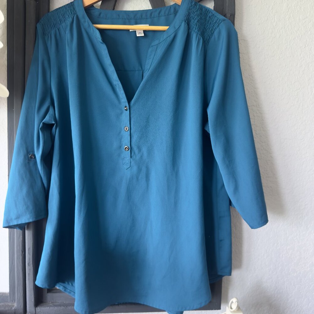 Croft & Barrow short sleeve blouse XL